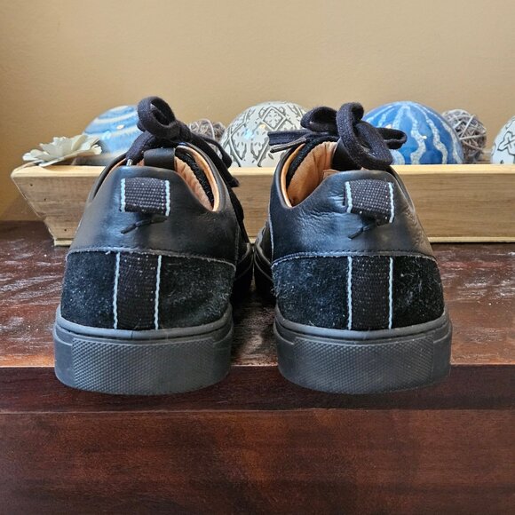 Shoe The Bear Men's Leather/Suede Sneakers, Black, Sz 12 - Picture 5 of 16